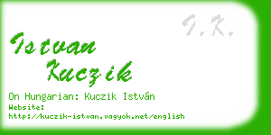 istvan kuczik business card