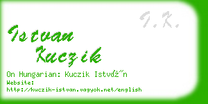 istvan kuczik business card